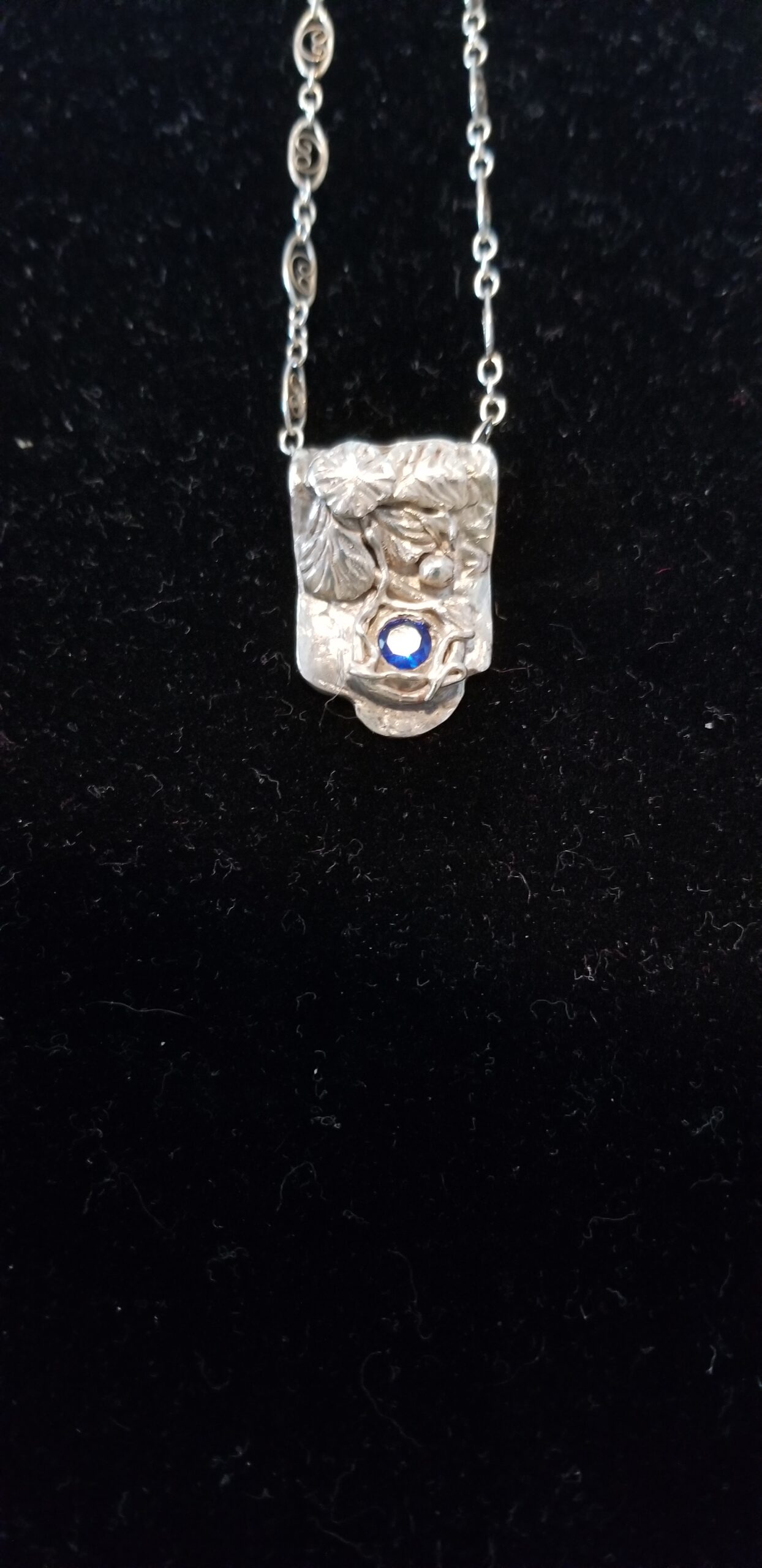 Art Clay Silver w/ created sapphire