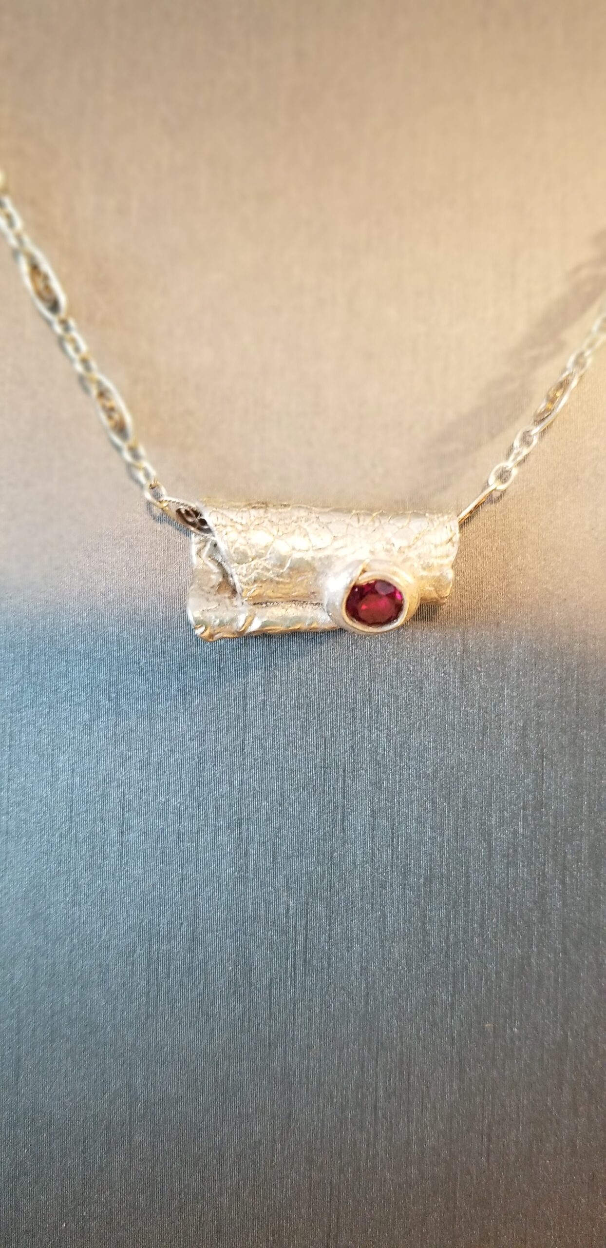 Art Clay Silver tube w/ synthetic Ruby