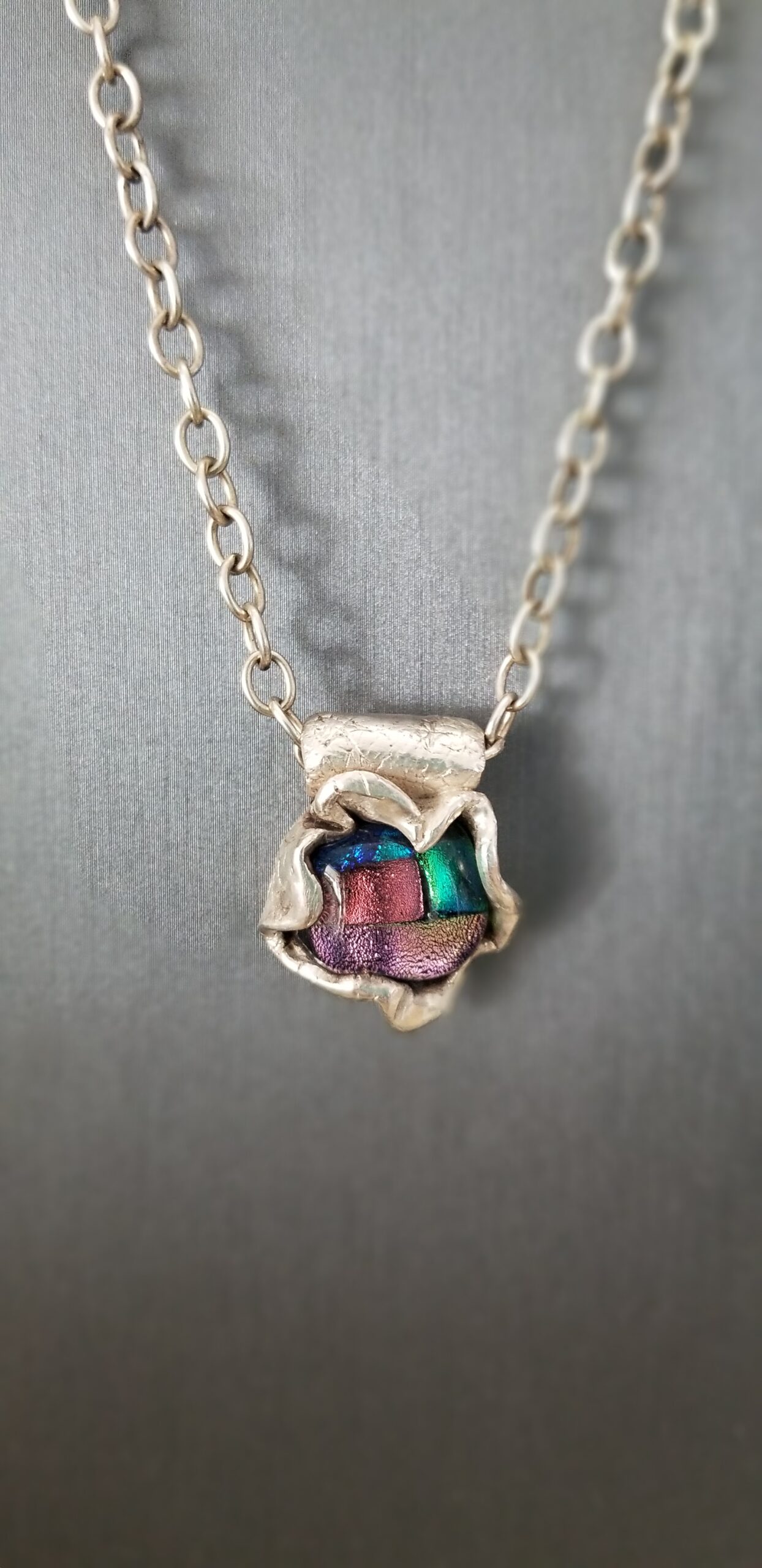 Art Clay Silver w/ dichroic glass