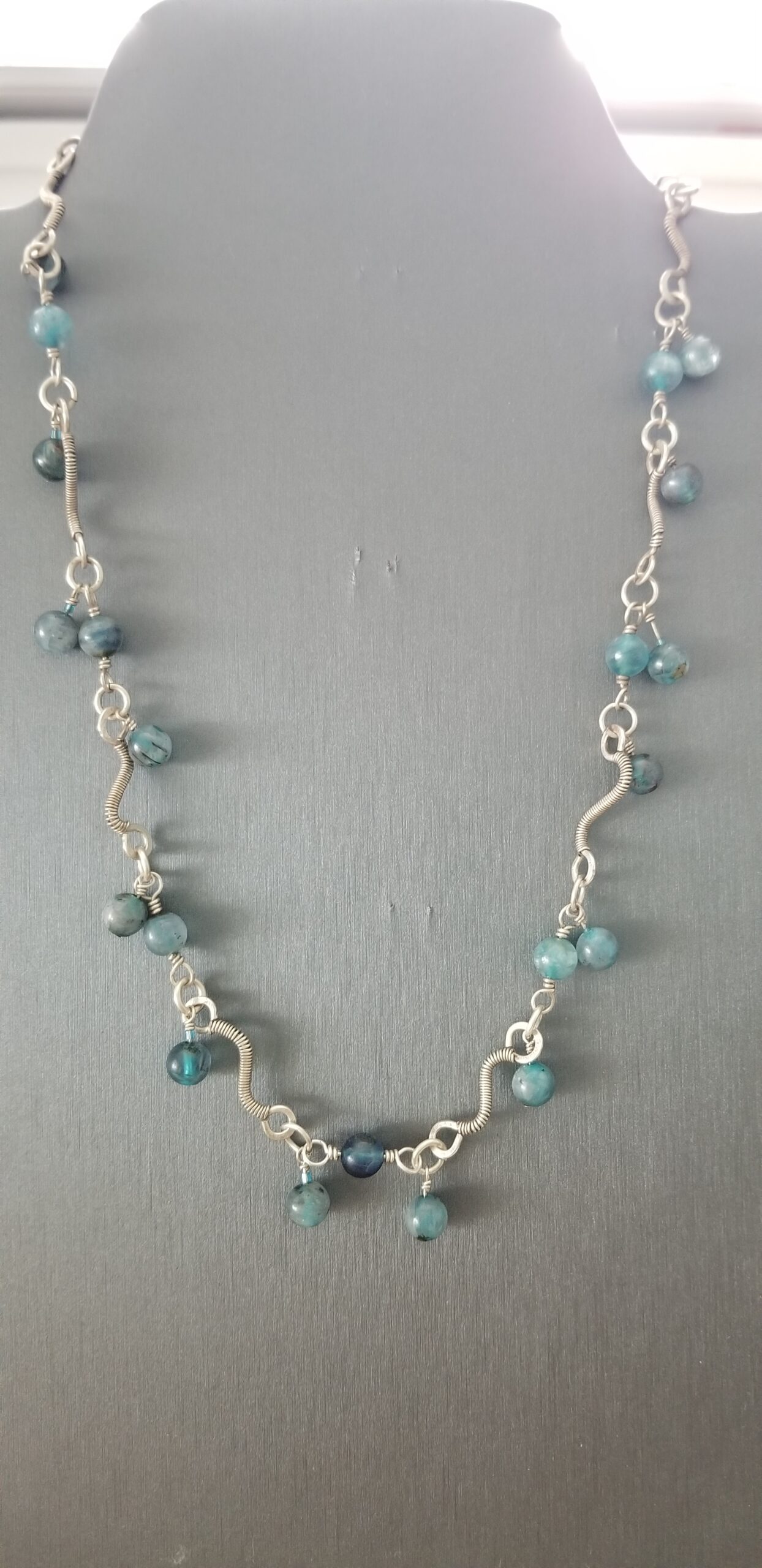 Apatite necklace w/ extensive! wire-work