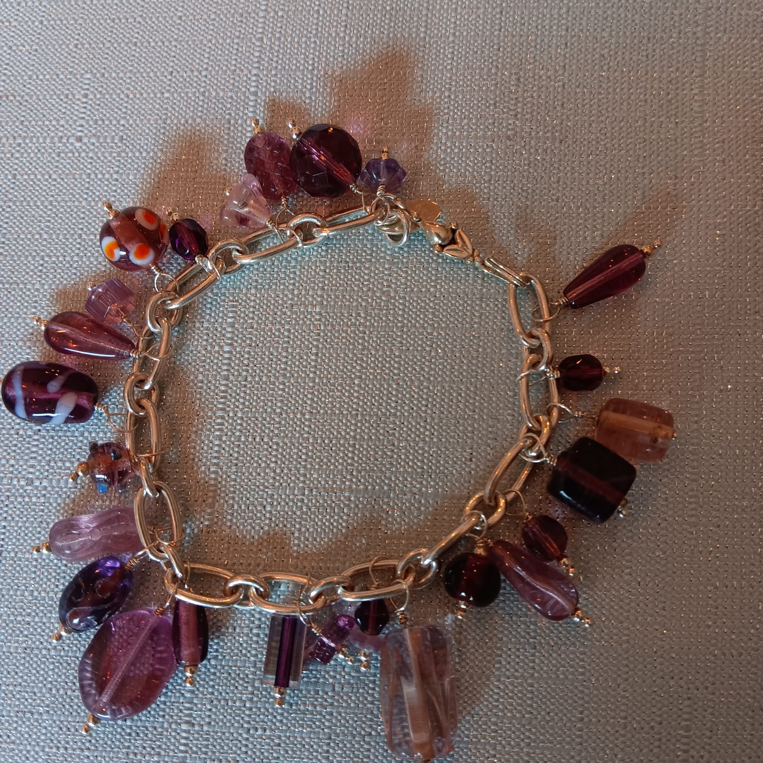 Purple "baubles" bracelet