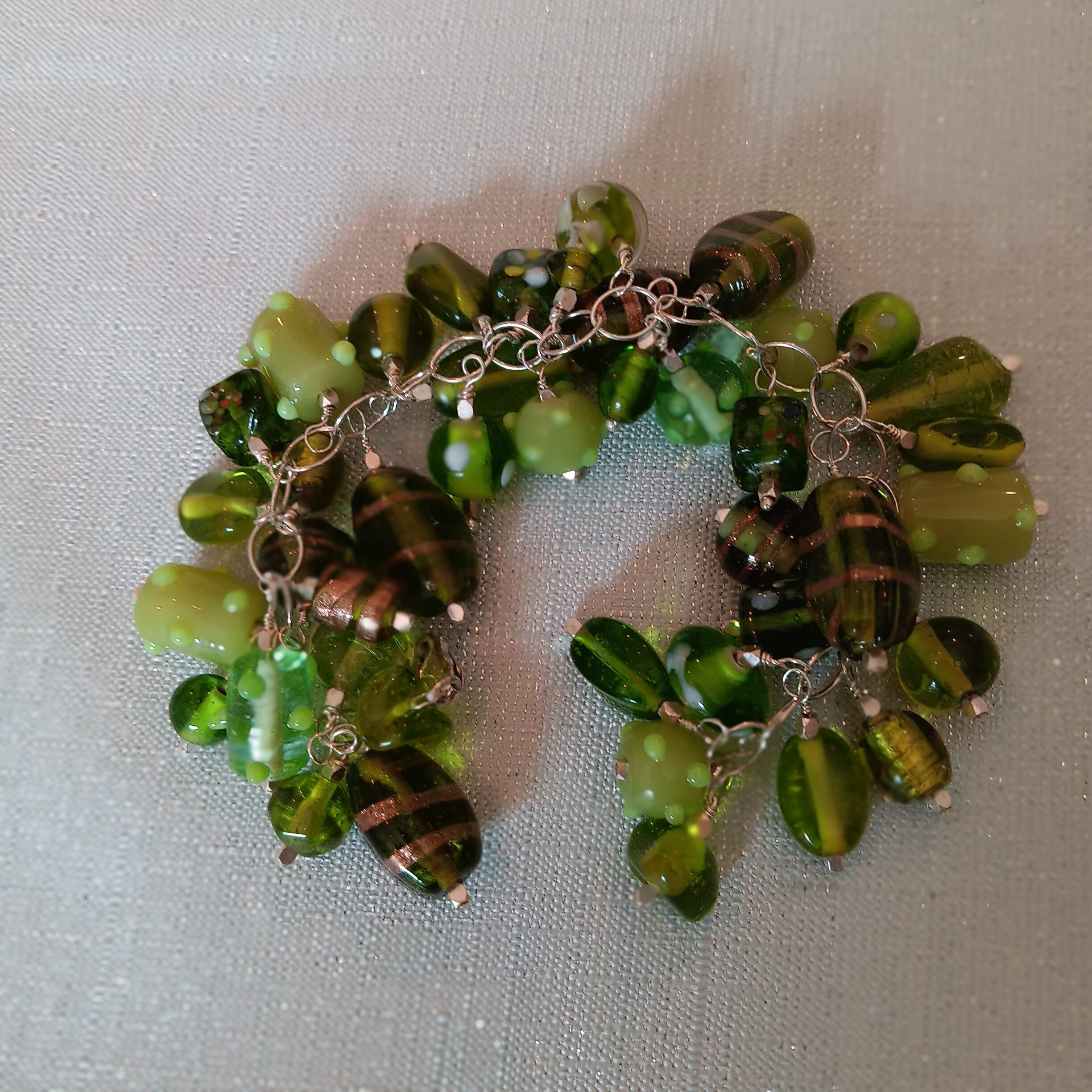 Bracelet of various greens
