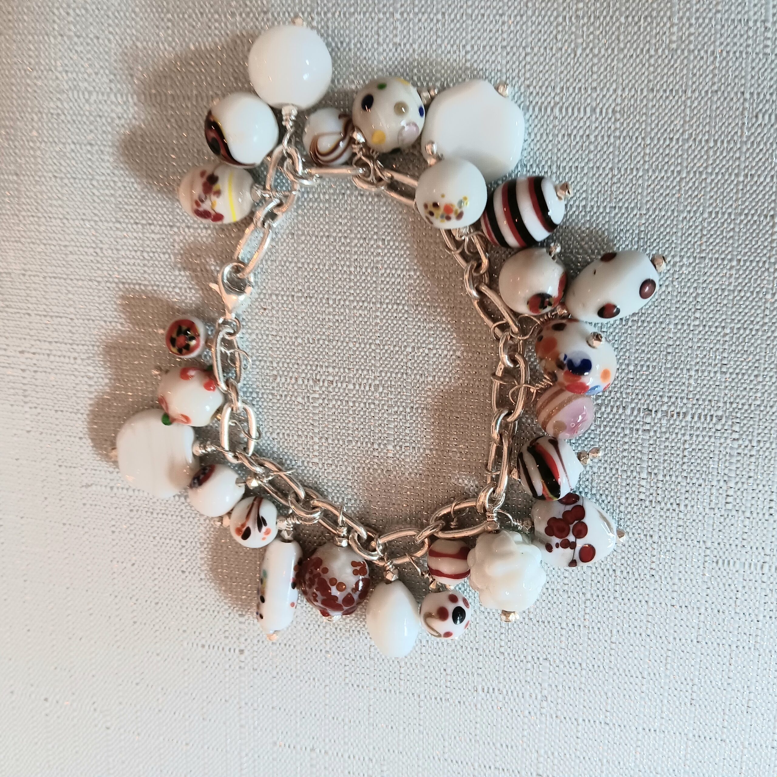 White 'baubles' bracelet