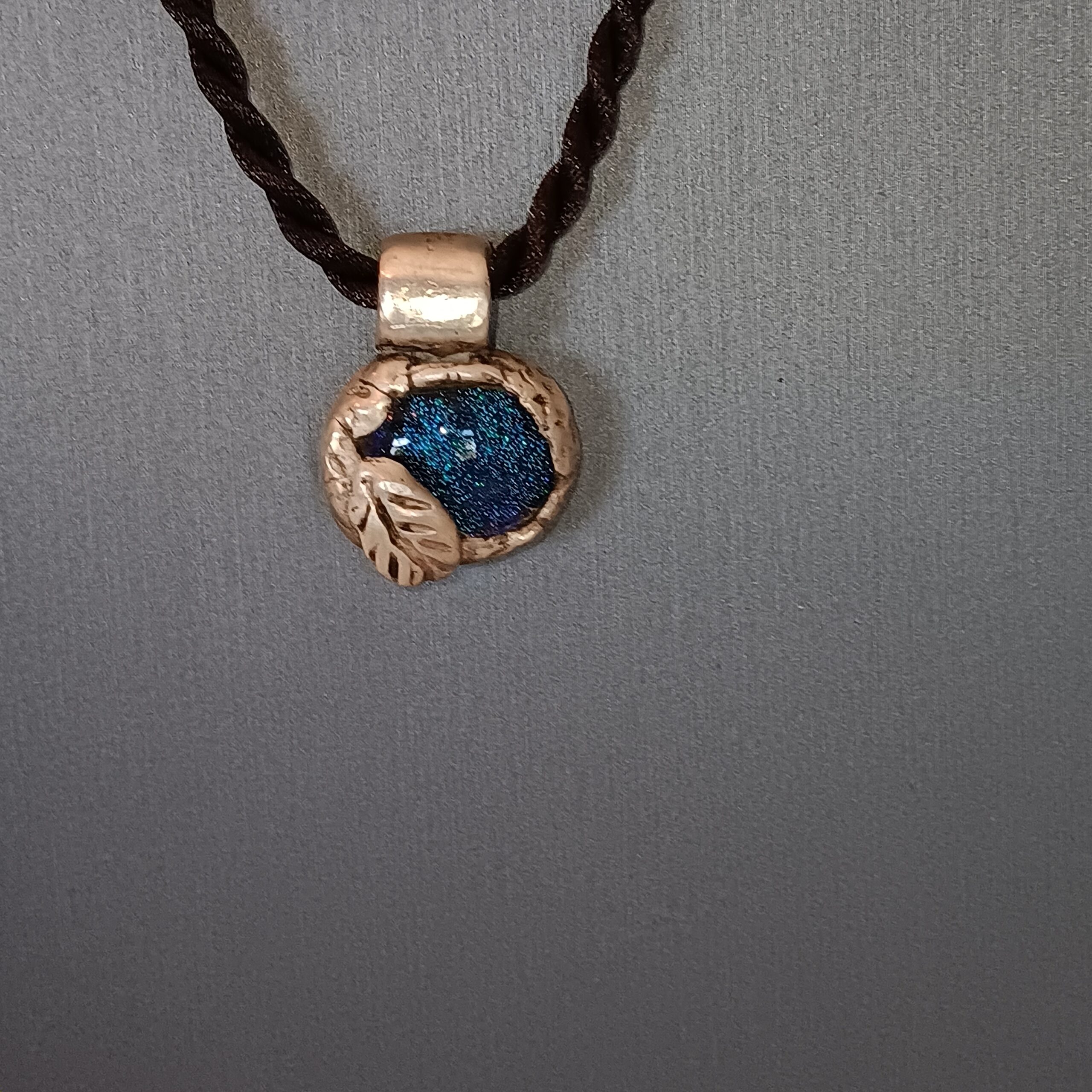 Art Clay Silver w/ blue dichroic glass