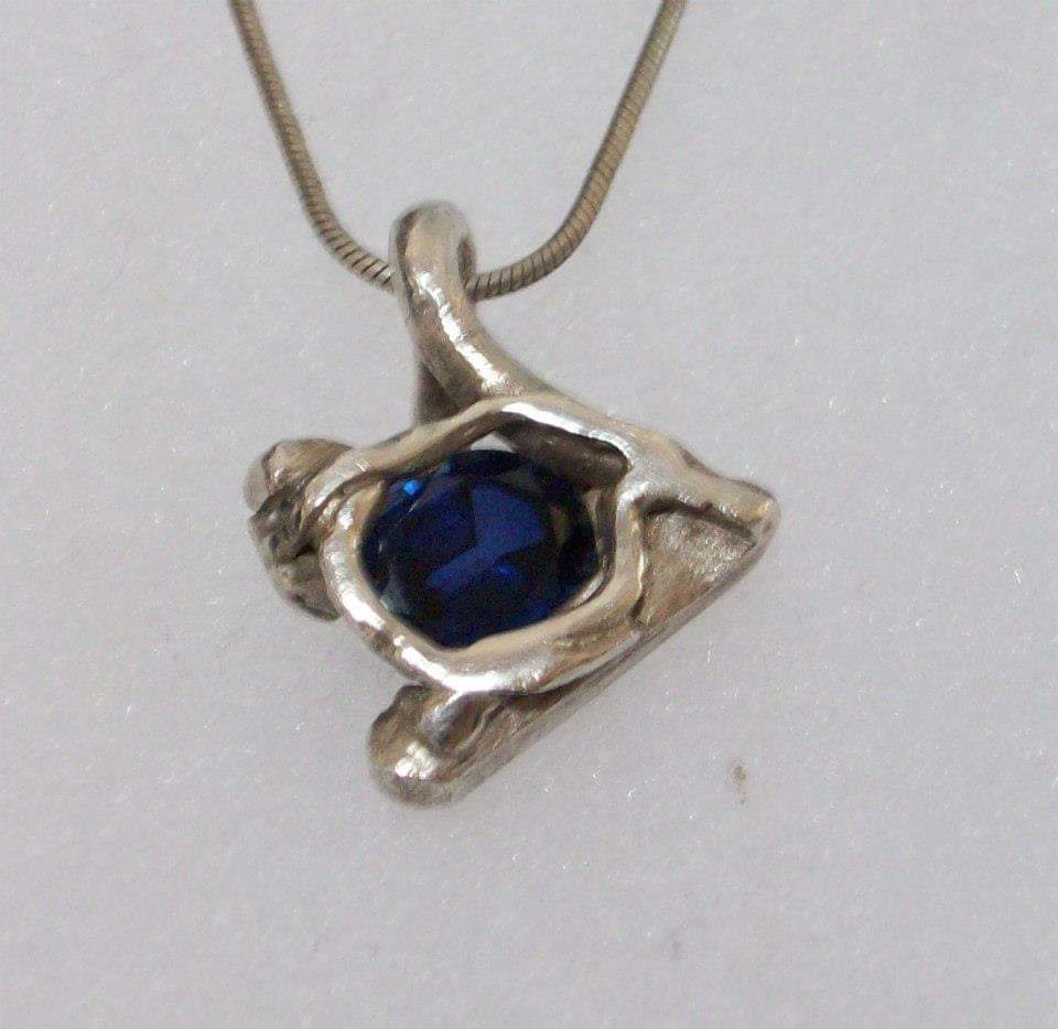 Art Clay w/ created sapphire